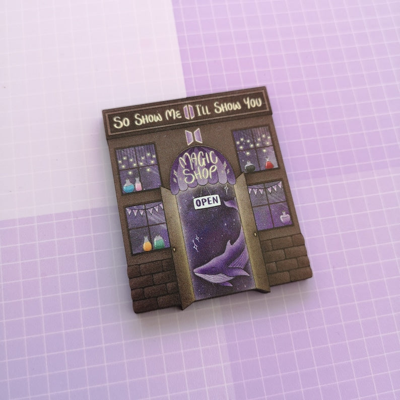 Eco Friendly Wooden 2 Inch Pin - BTS OT7 Magic Shop