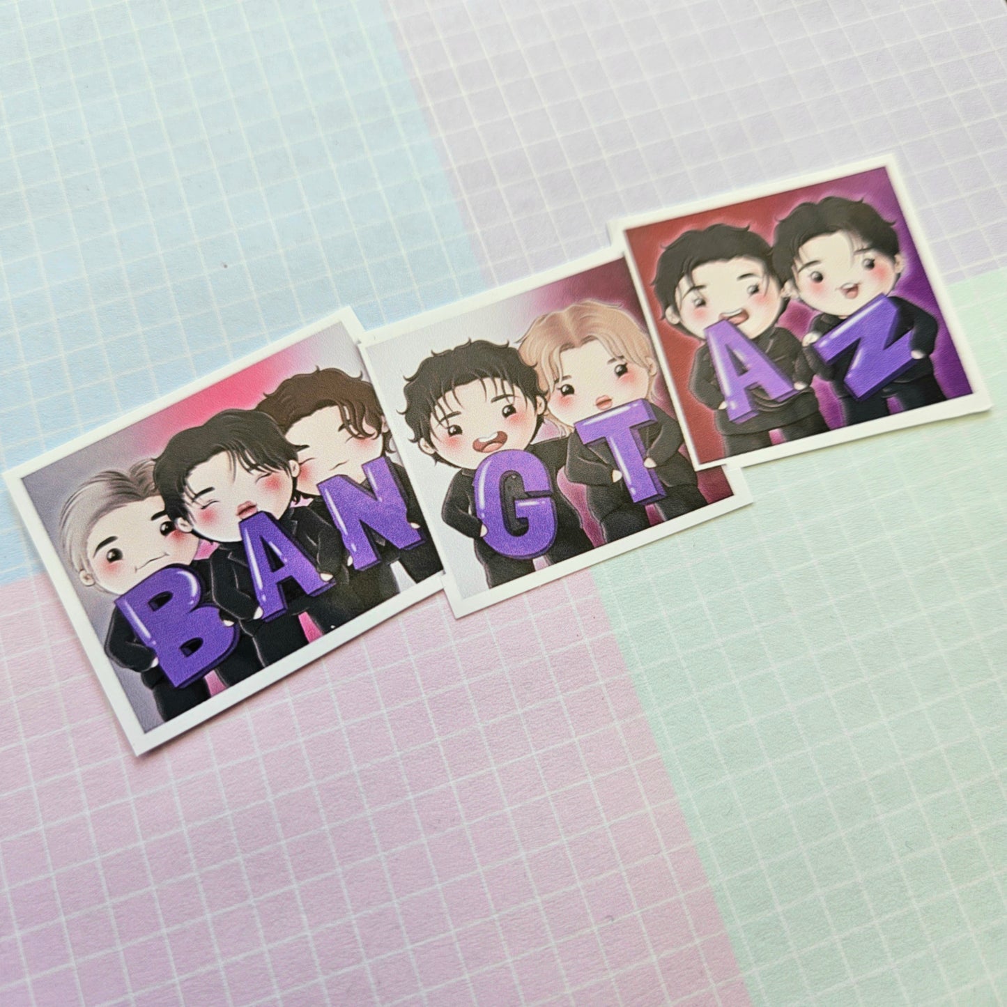 Glossy Small or Large Sticker - Bangtan Polaroids
