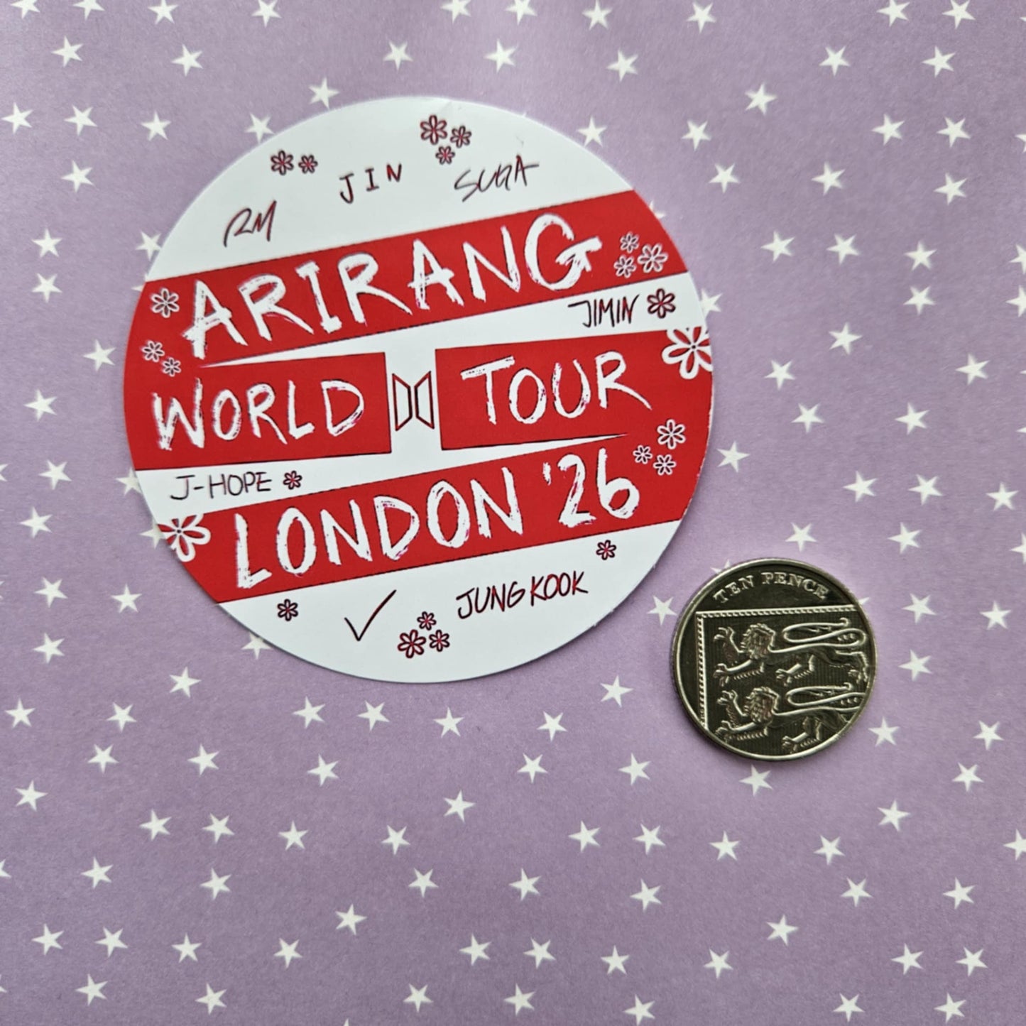 Glossy Small or Large Sticker - Arirang World Tour