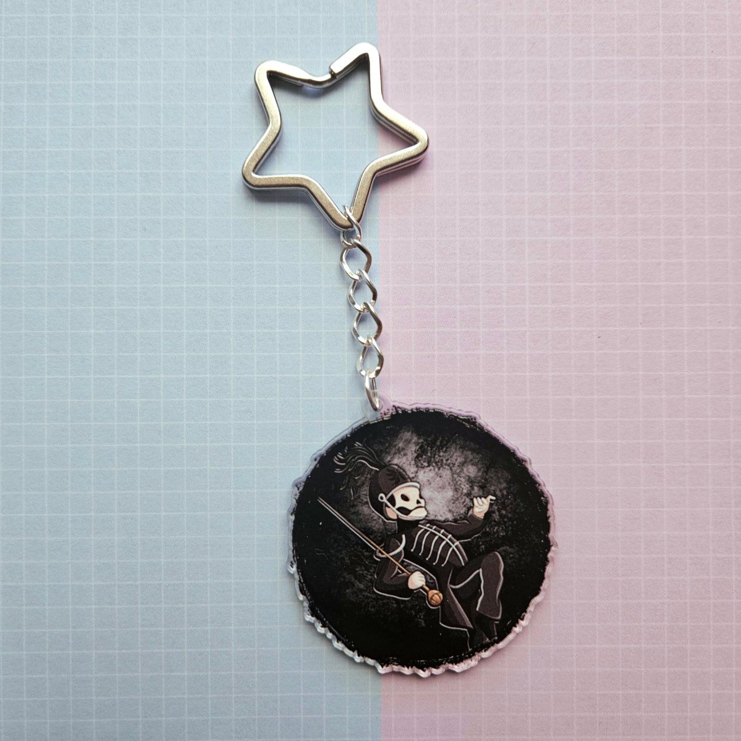 Eco Friendly Acrylic Double Sided 2 Inch Keychain - Long Live The Black Parade