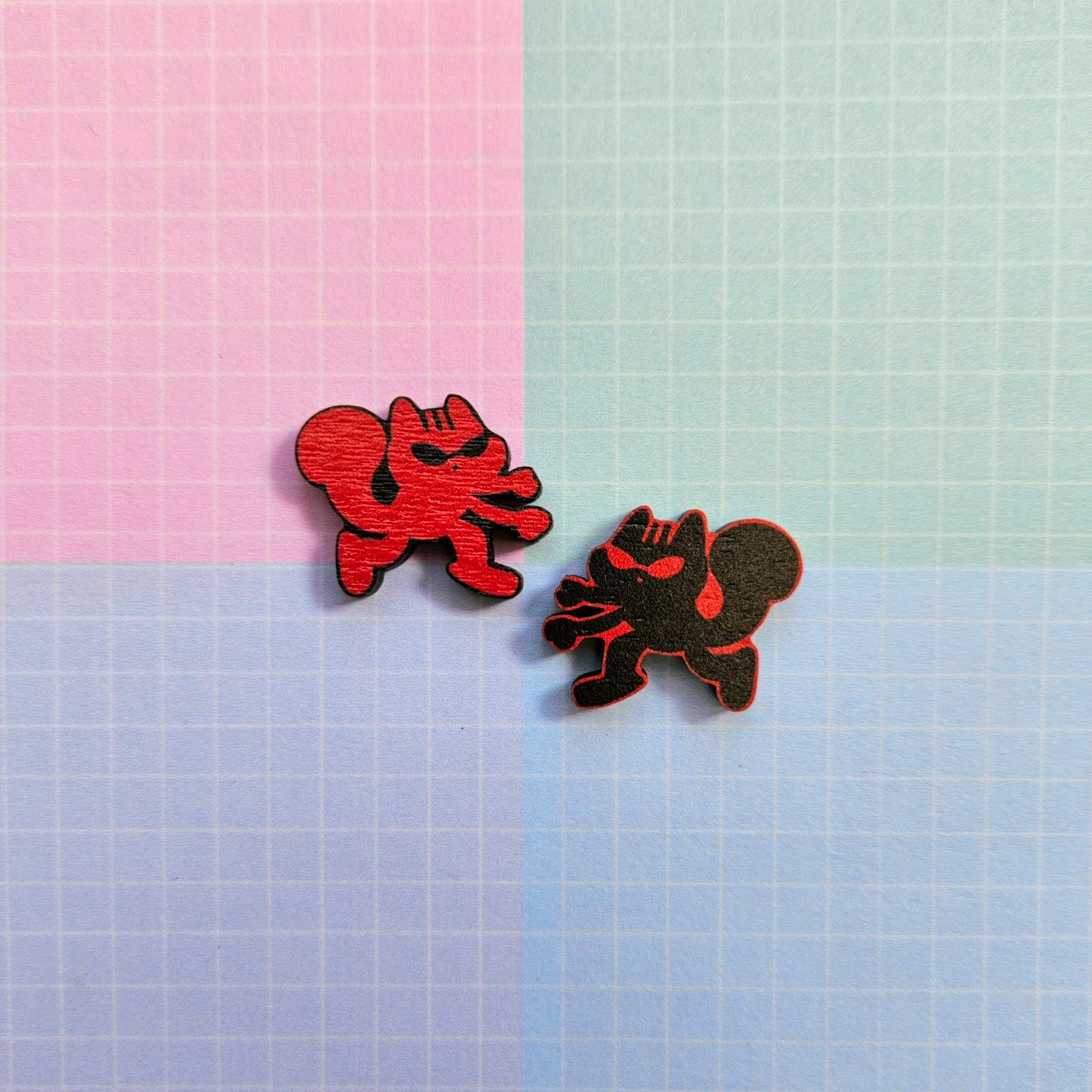 Eco Friendly Wooden 1 Inch Filler Pin - Hope on the Stage Squirrels Hobi Jhope