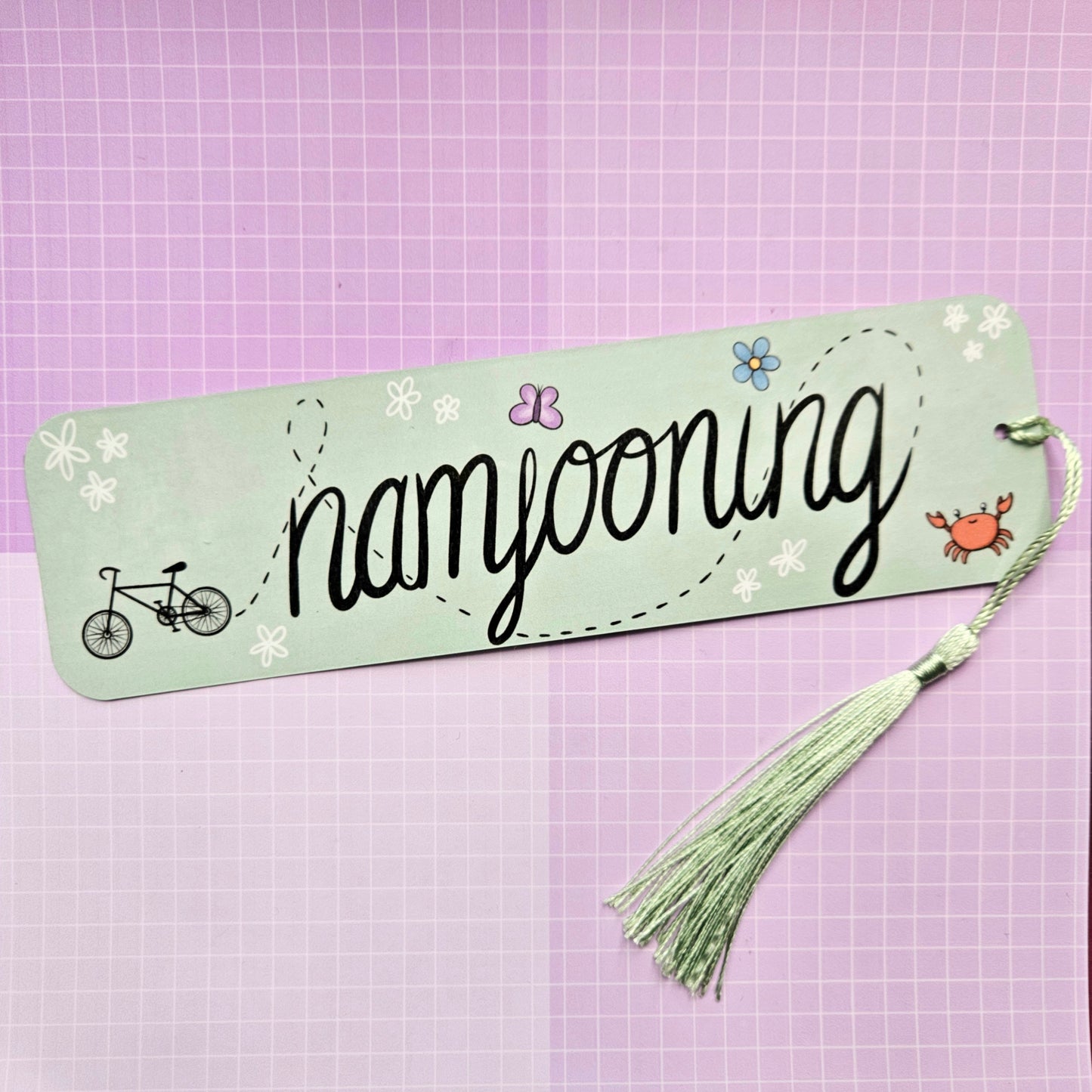 Double Sided Laminated Bookmark with Tassel - Namjooning