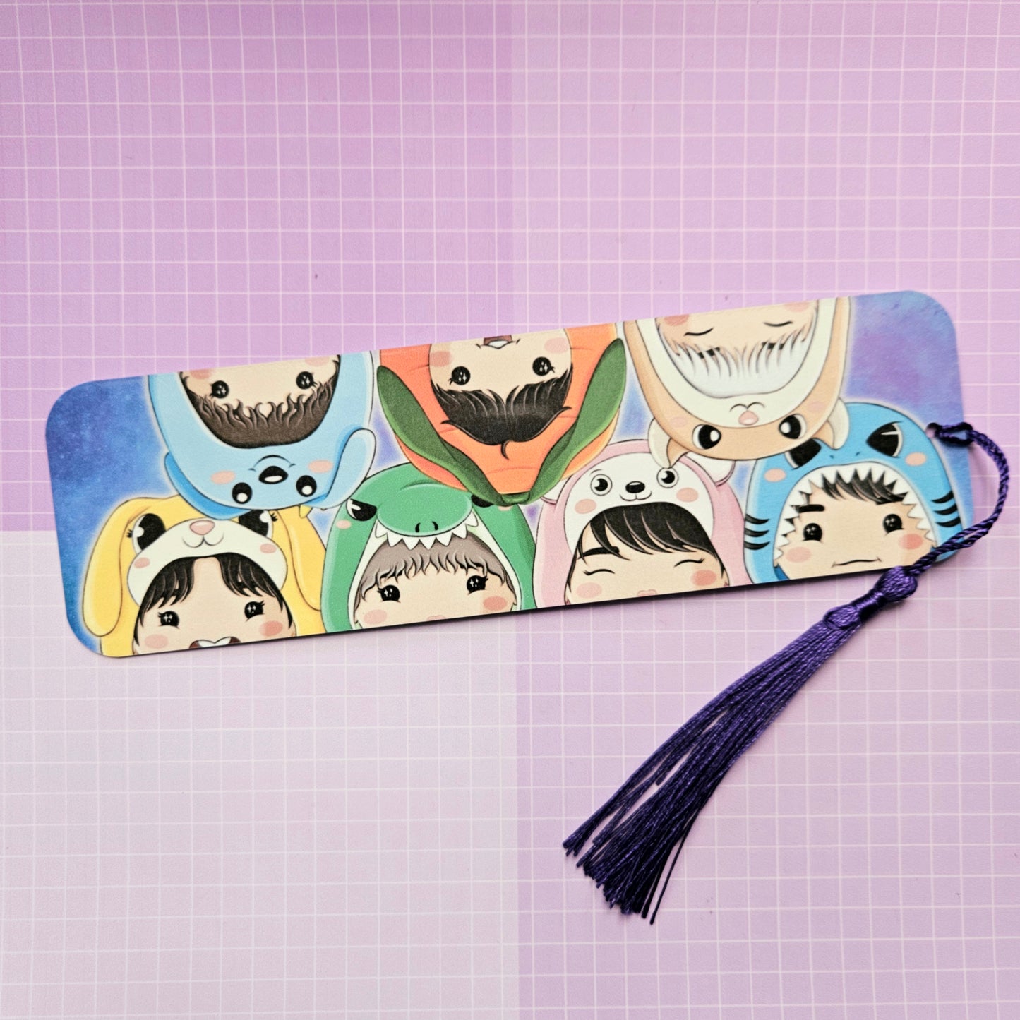 Double Sided Laminated Bookmark with Tassel - OT7 Muster Onesie