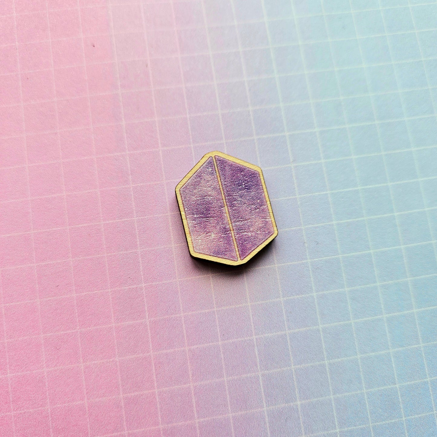 Eco Friendly Wooden 1 Inch Filler Pin - BTS Bangtan and ARMY Logo