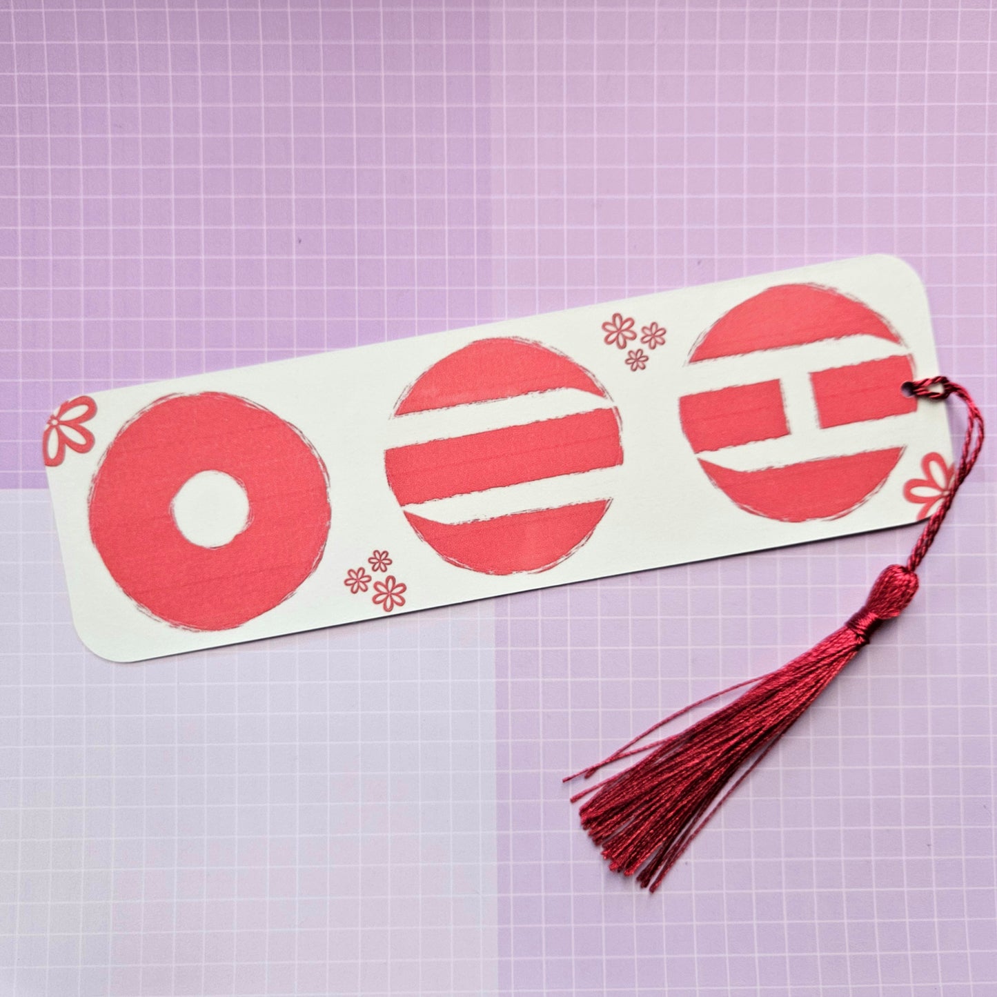 Double Sided Laminated Bookmark with Tassel - OT7 Arirang