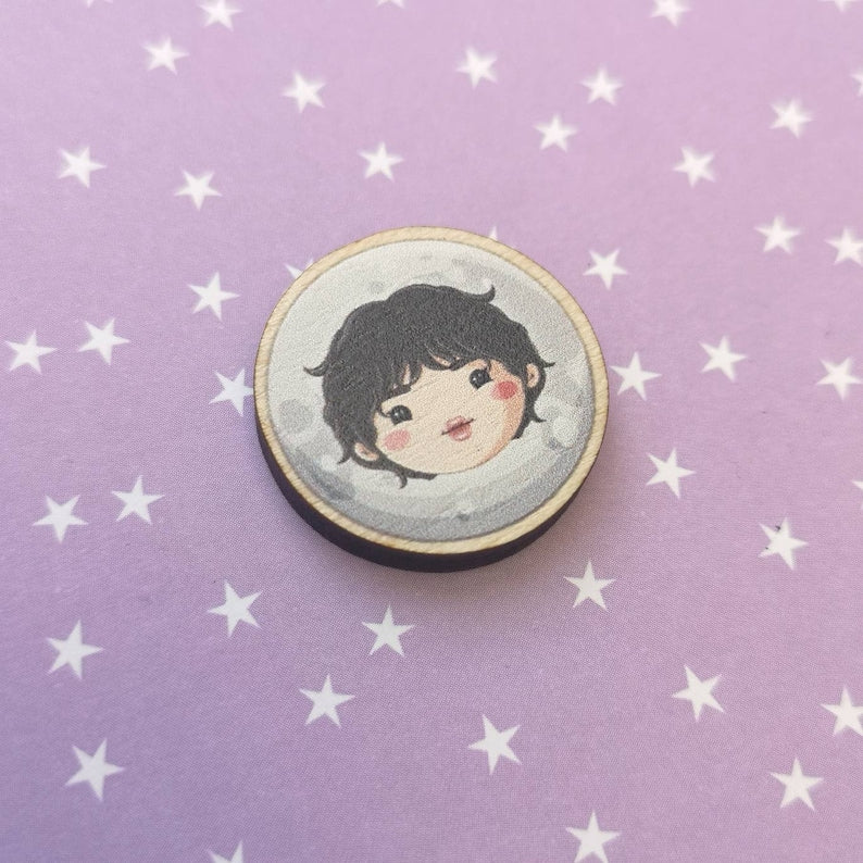 Eco Friendly Wooden 1 Inch Filler Pin - Sun Hobi and Moon Jin