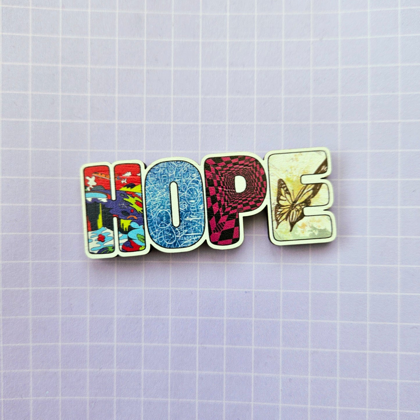 Eco Friendly Wooden 2.5 Inch Pin - HOPE JHope Hobi