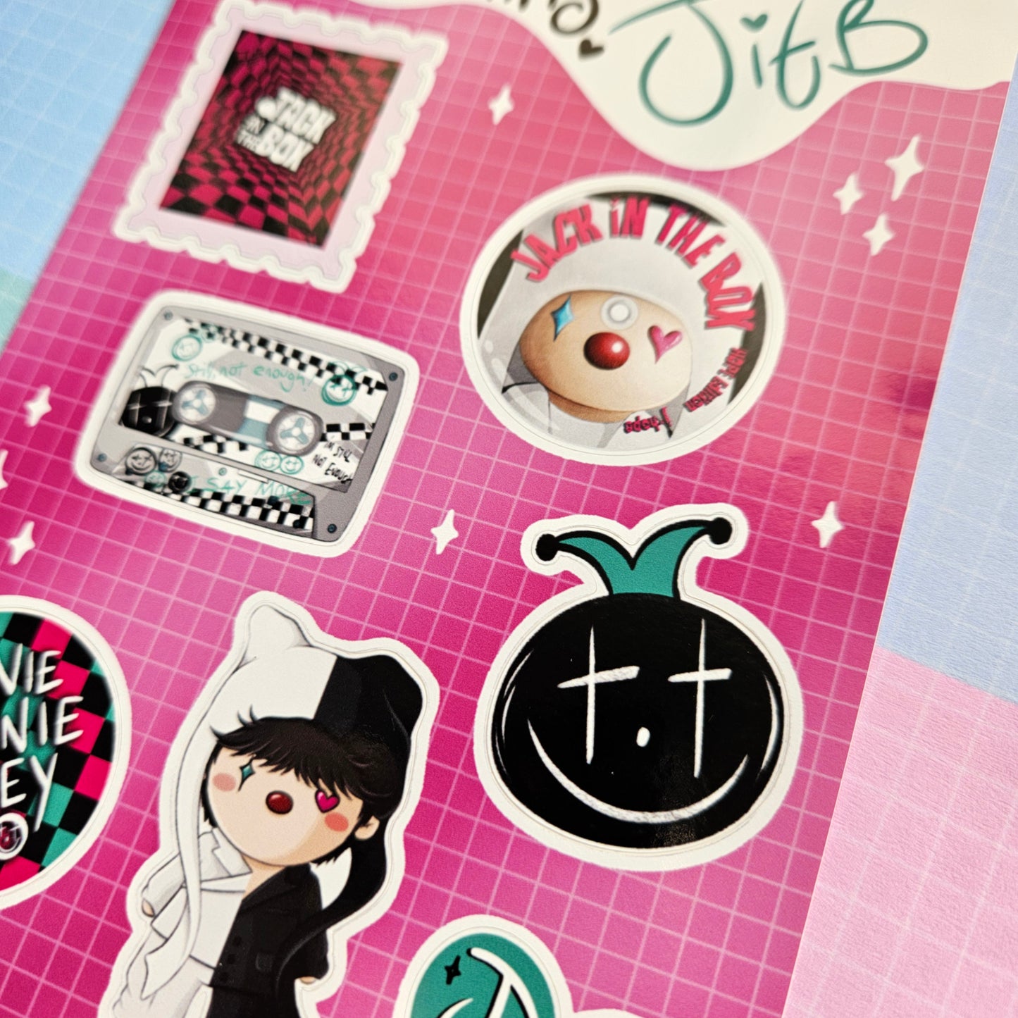A6 Glossy Sticker Sheet - JHope Jack In The Box
