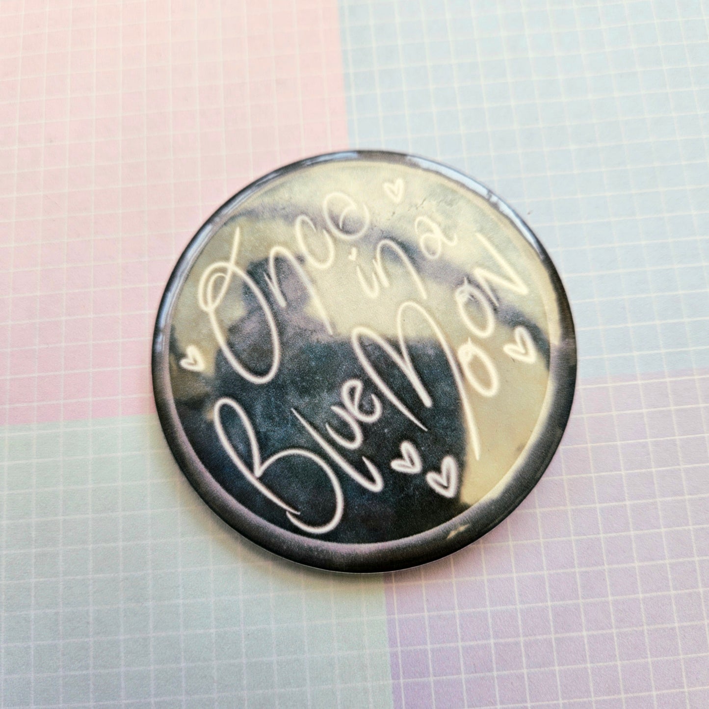 58mm Button Badge - Blue Moon