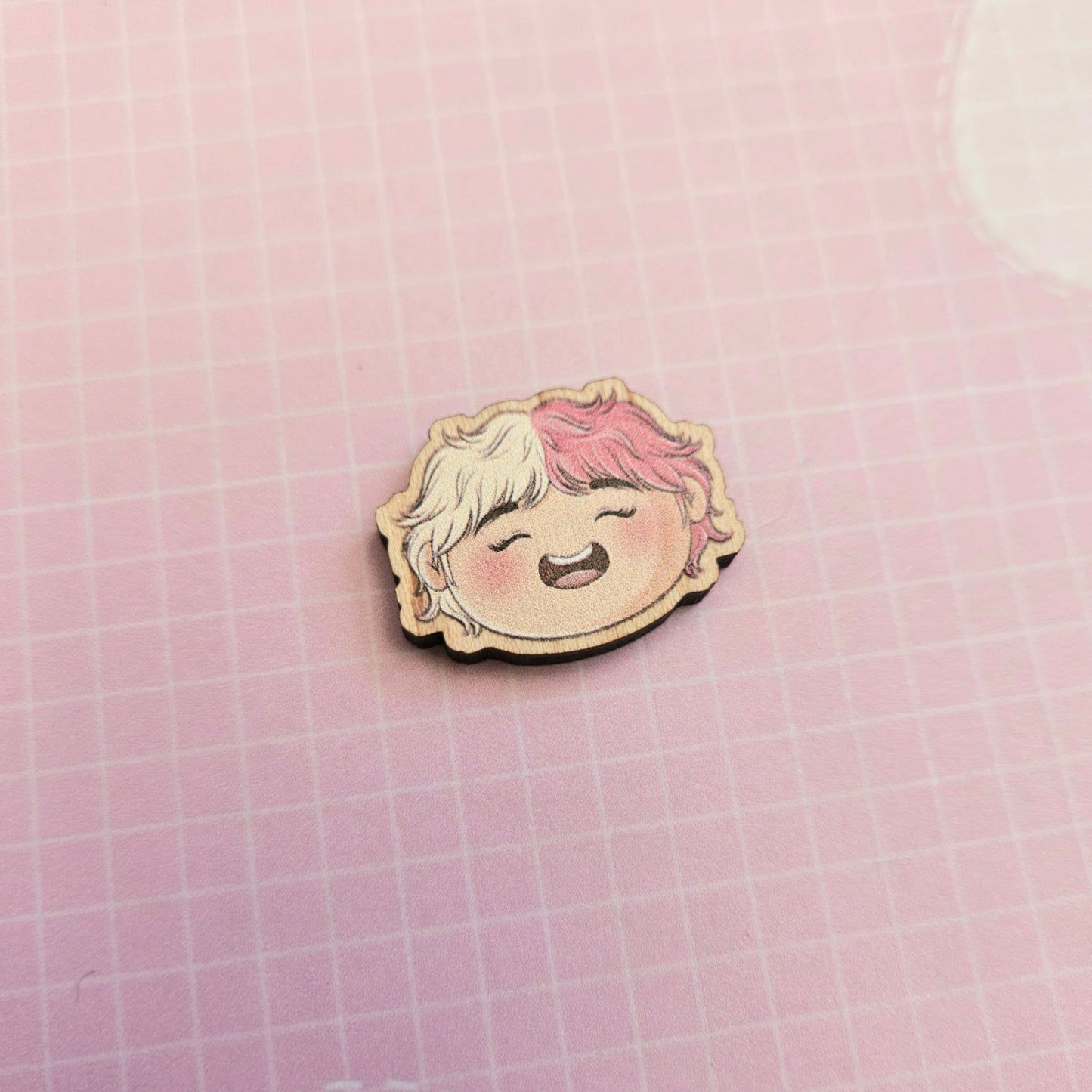 Eco Friendly Wooden 1 Inch Filler Pin Pair - Taehyung Iconic Hair