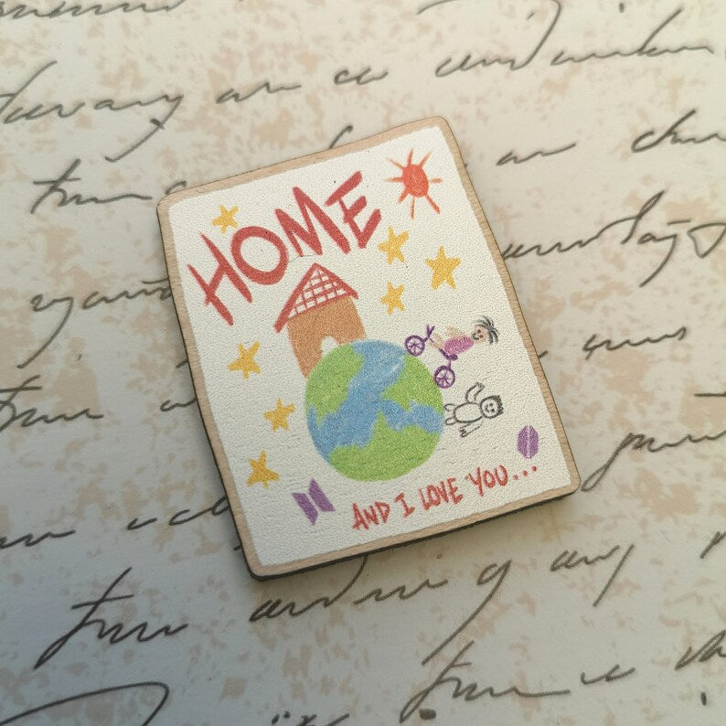 Eco Friendly Wooden 1.5 Inch Pin - Kim Seokjin Jin BTS The Astronaut