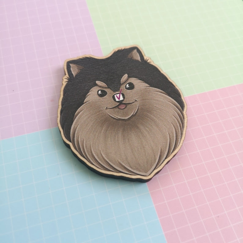 Eco Friendly Wooden 2 Inch Pin - LayoVer Tannie Yeontan V Taehyung