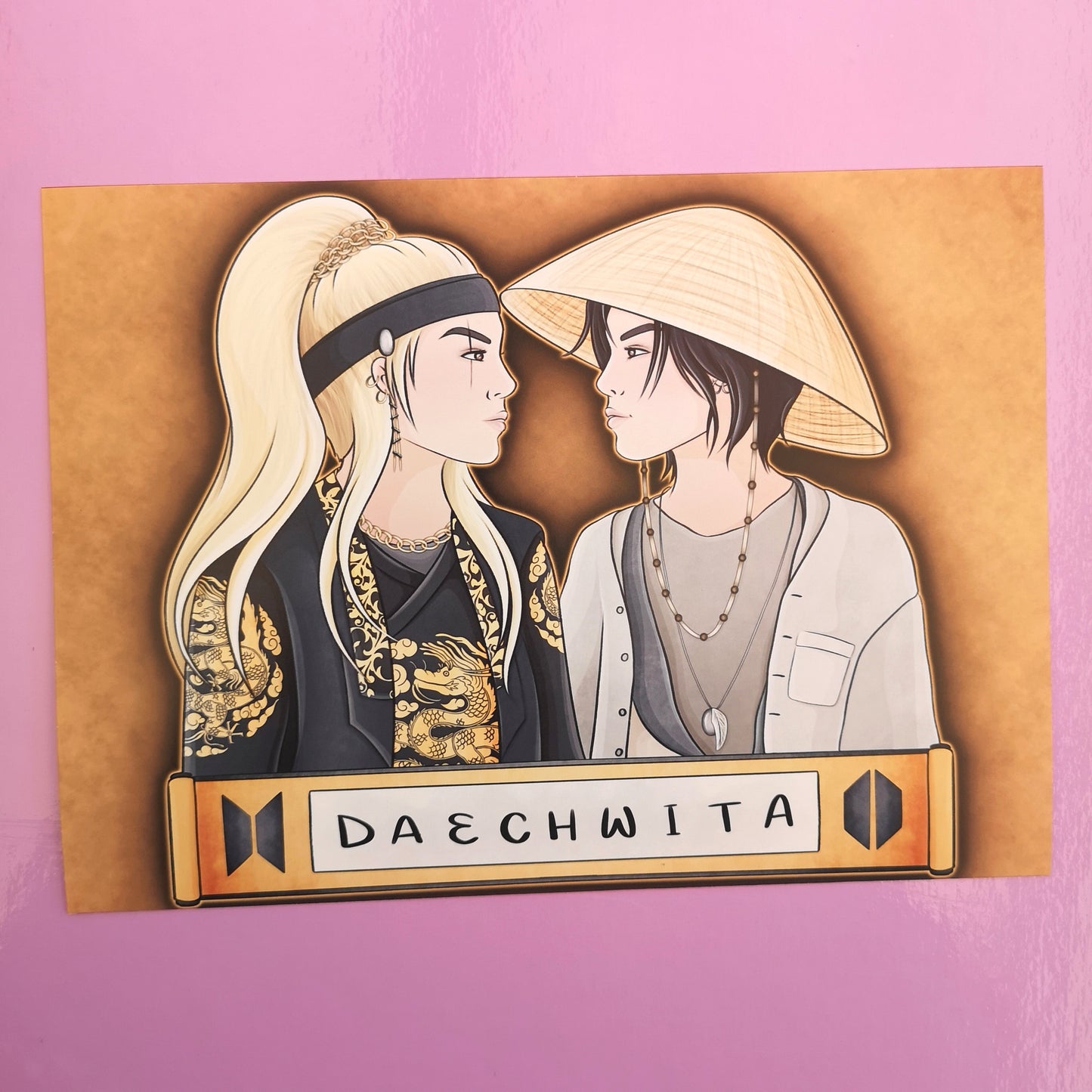 A5 Matte or Luster Heavyweight Paper Print - BTS Daechwita and Haegeum Agust D