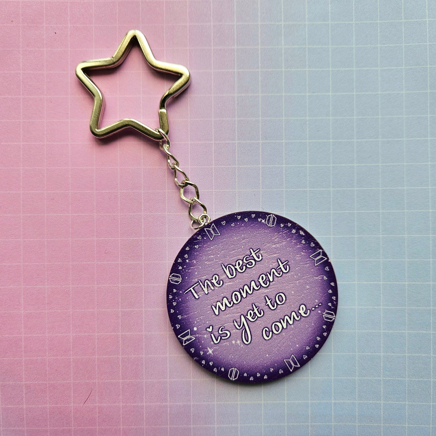 Eco Friendly Wooden 2 Inch Pin or Keyring - BTS OT7 Bangtan Yet To Come