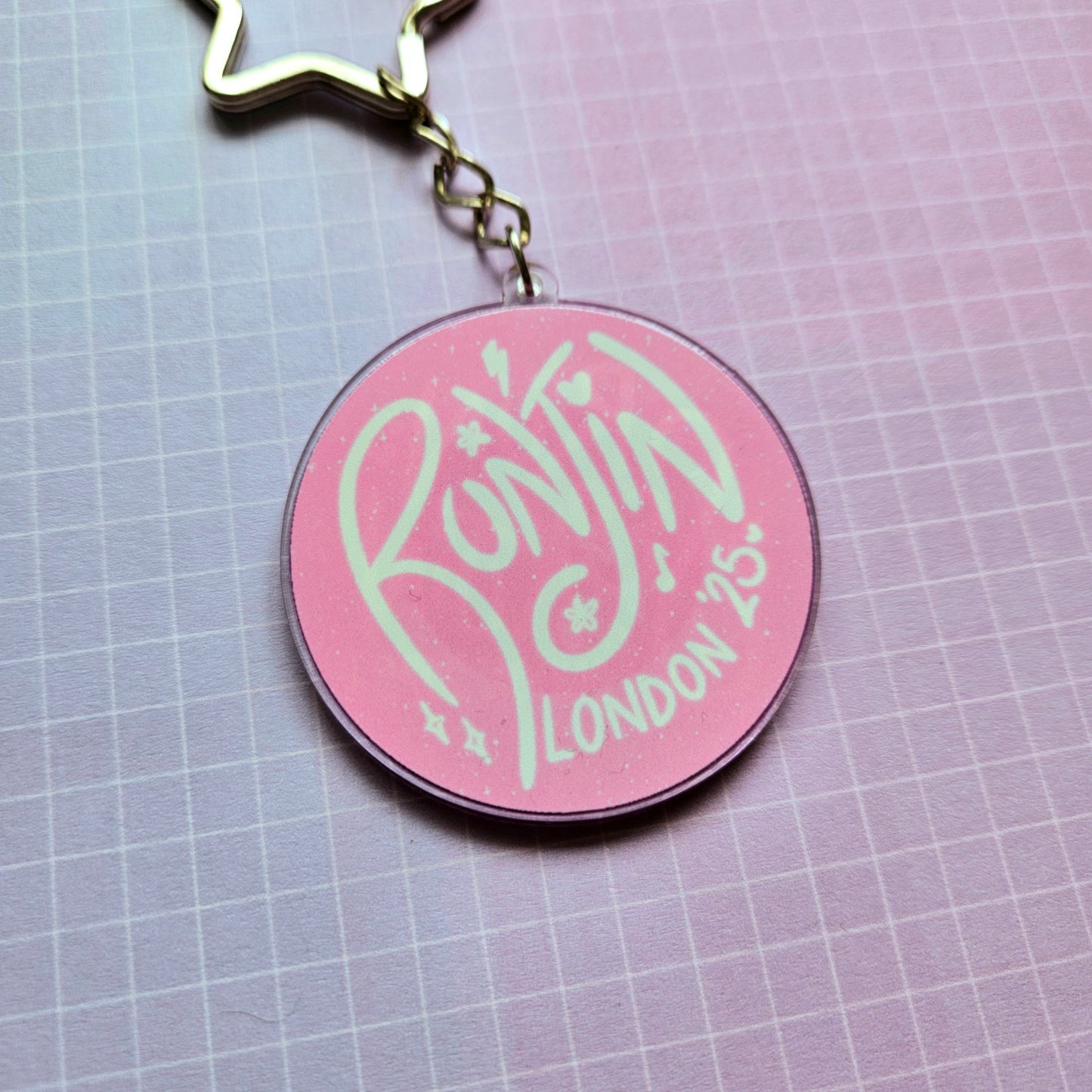 Eco Friendly Acrylic Double Sided 2 Inch Keychain - Run Seokjin London