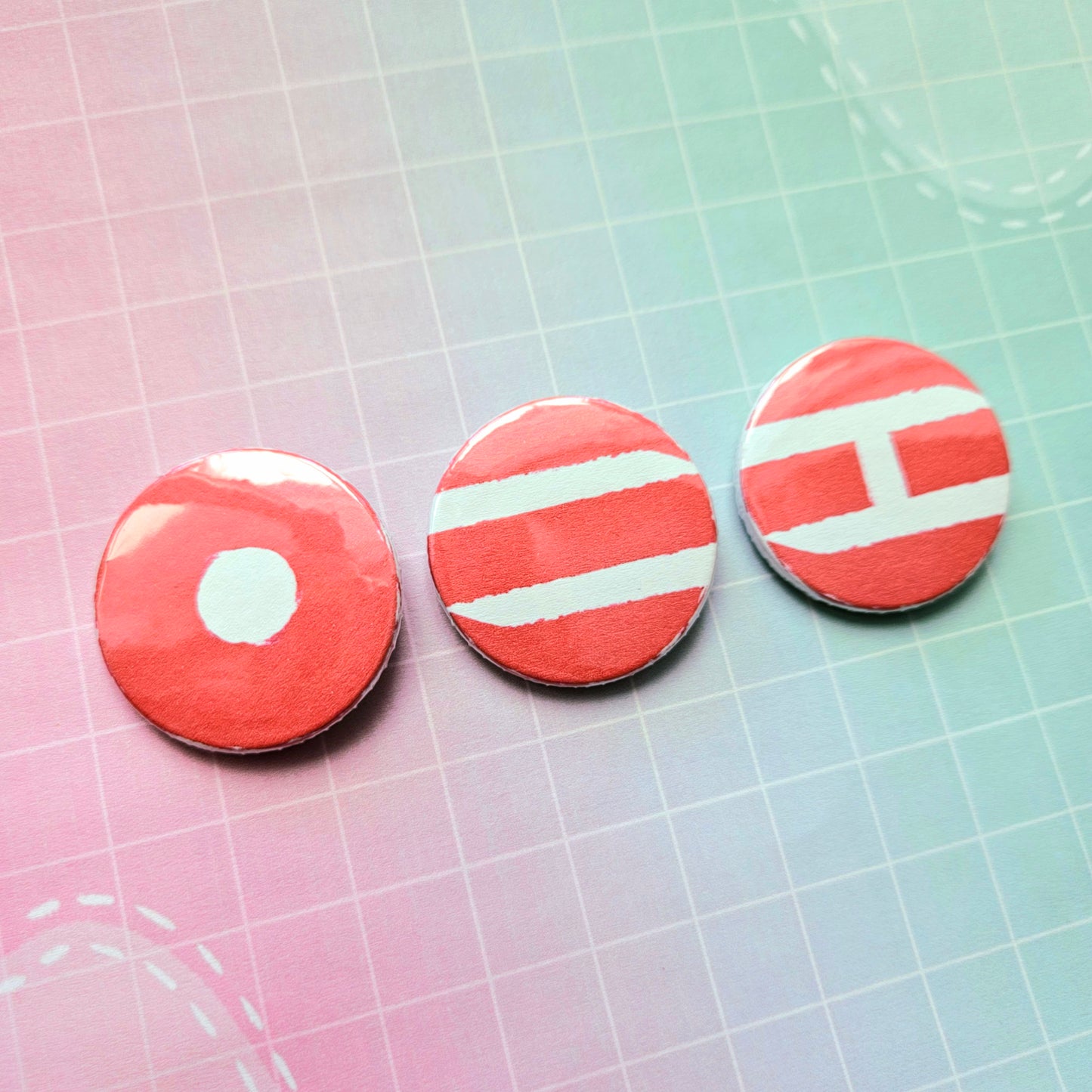 38mm Set of 3 Button Badge - OT7 Rounds