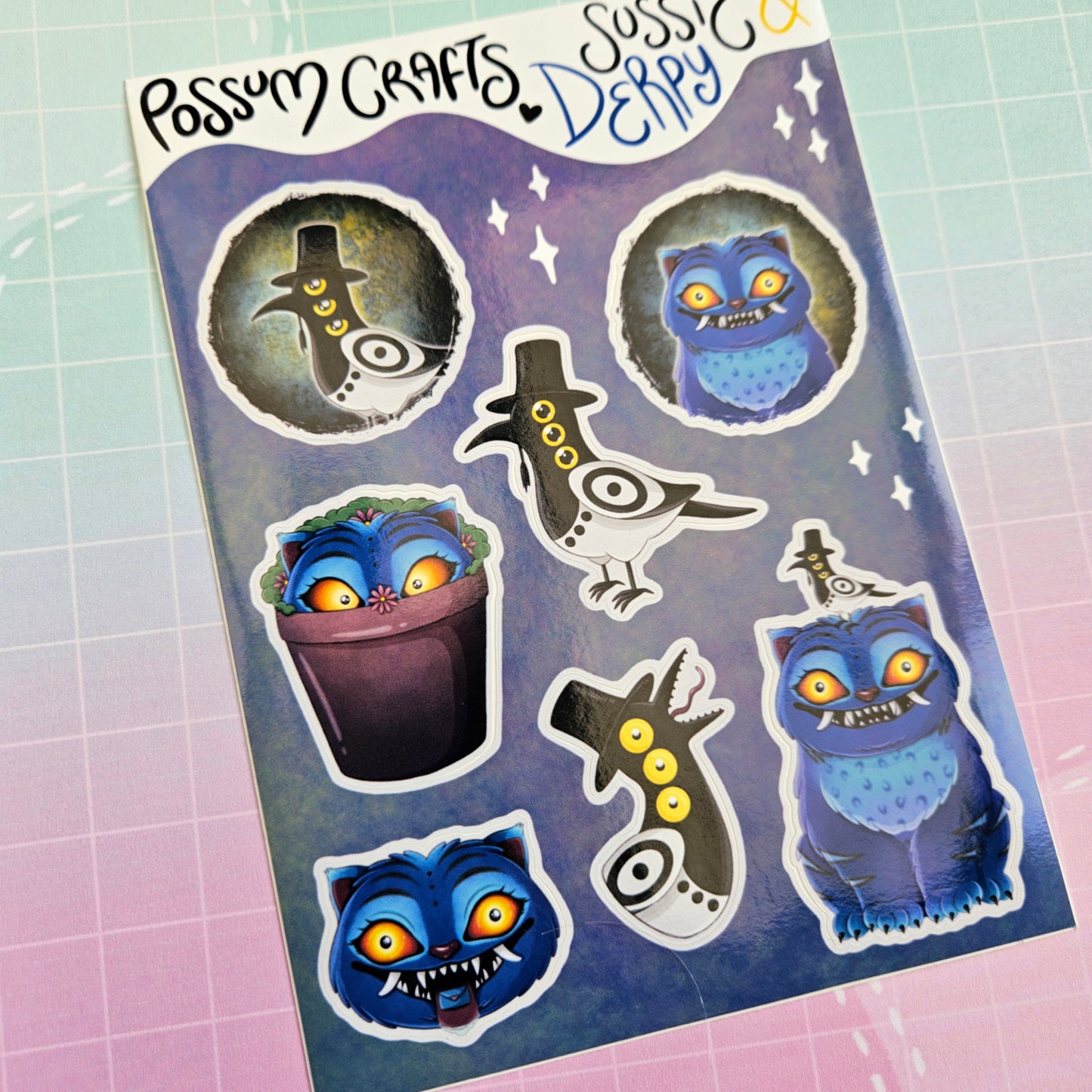 A6 Glossy Sticker Sheet - Sussie and Derpy