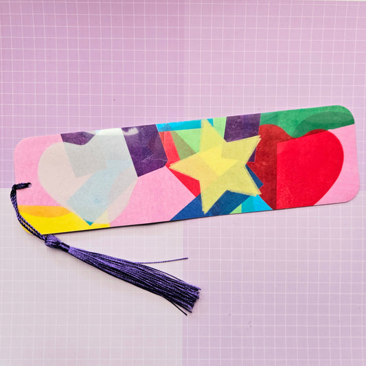 Double Sided Laminated Bookmark with Tassel - Run Seokjin Confetti