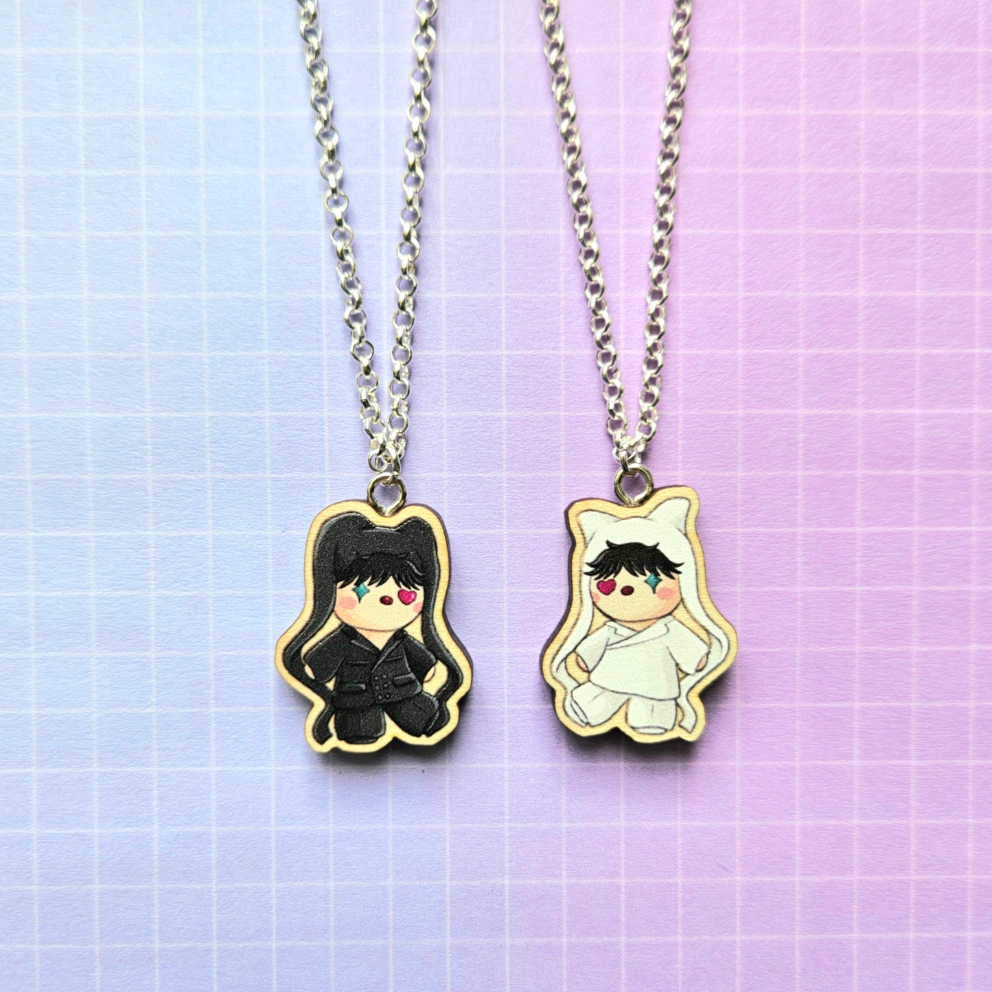 Eco Friendly Wooden 1 Inch Filler Pin or Necklace - Hope Doll Hobi Jhope