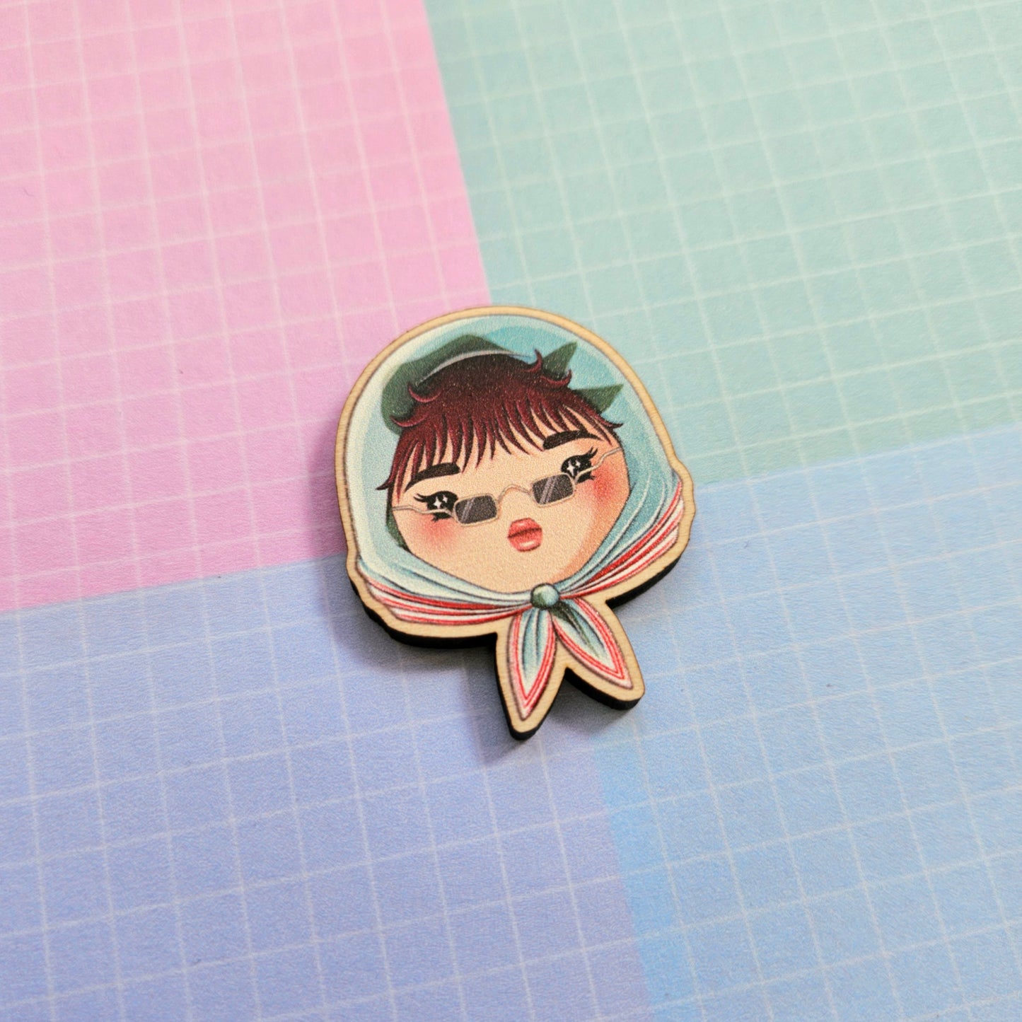 Eco Friendly Wooden 1.5 Inch Pin - G Dragon