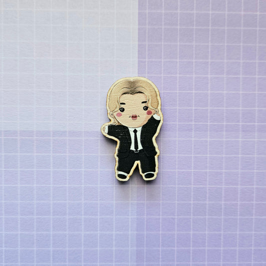 Eco Friendly Wooden 1.5 Inch Pin - Smeraldo Garden Marching Band Jimin