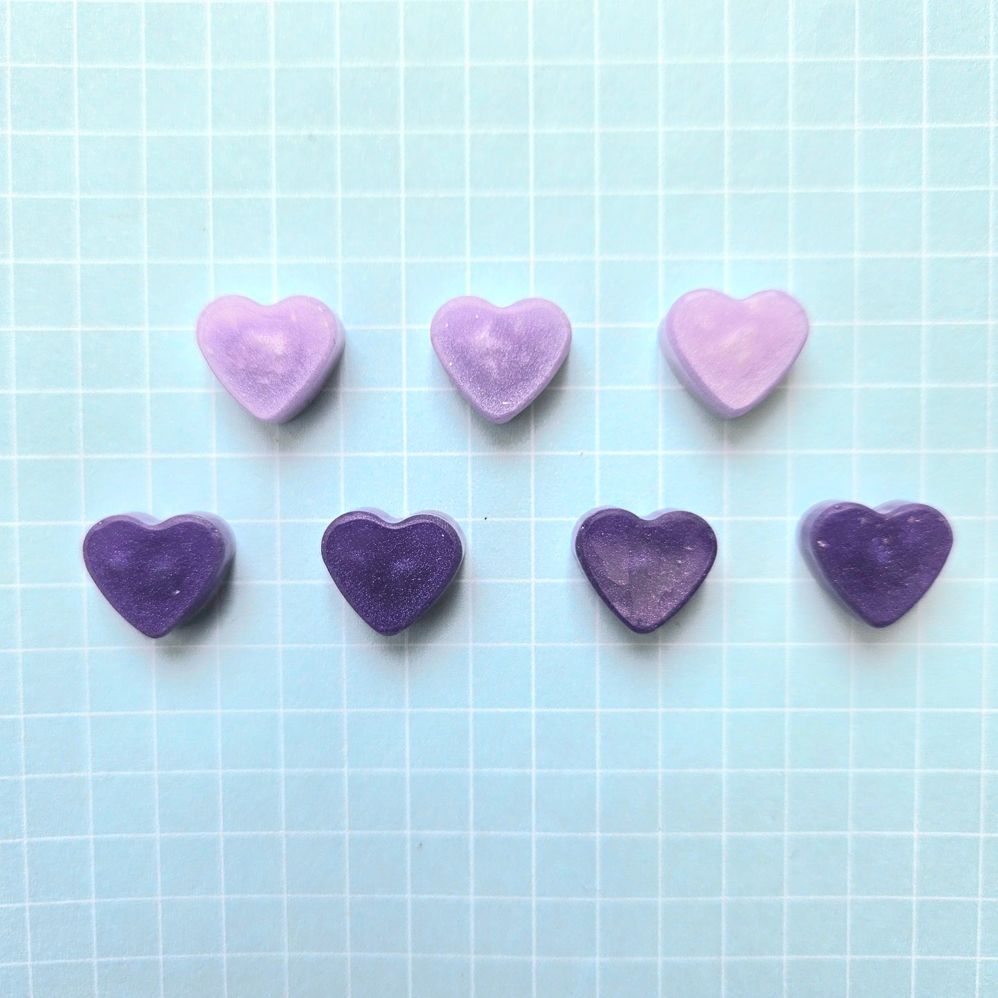 Handmade Resin Mini Filler Pin Set of 7 - BTS OT7 Bora Hearts