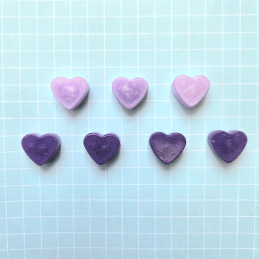 Handmade Resin Mini Filler Pin Set of 7 - BTS OT7 Bora Hearts