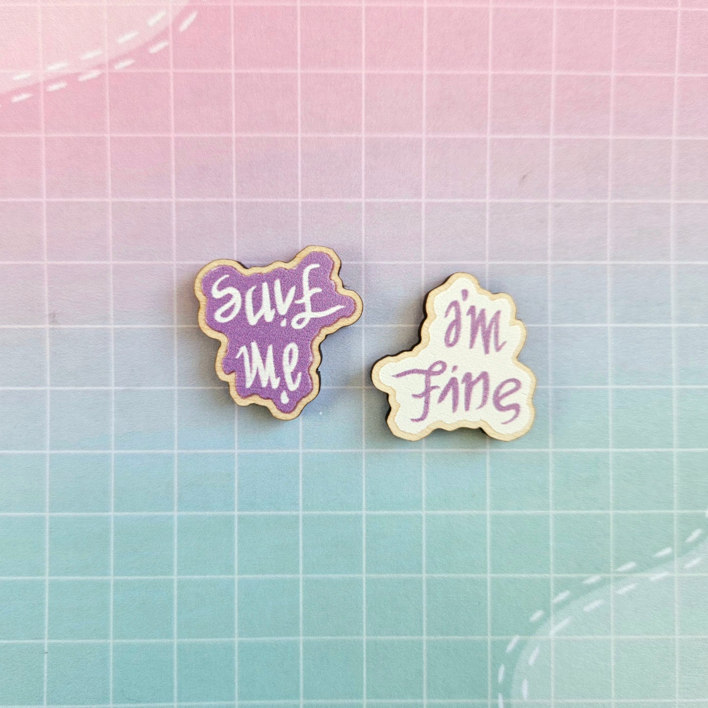 Eco Friendly Wooden 1 Inch Filler Pin - I'm Fine Save Me