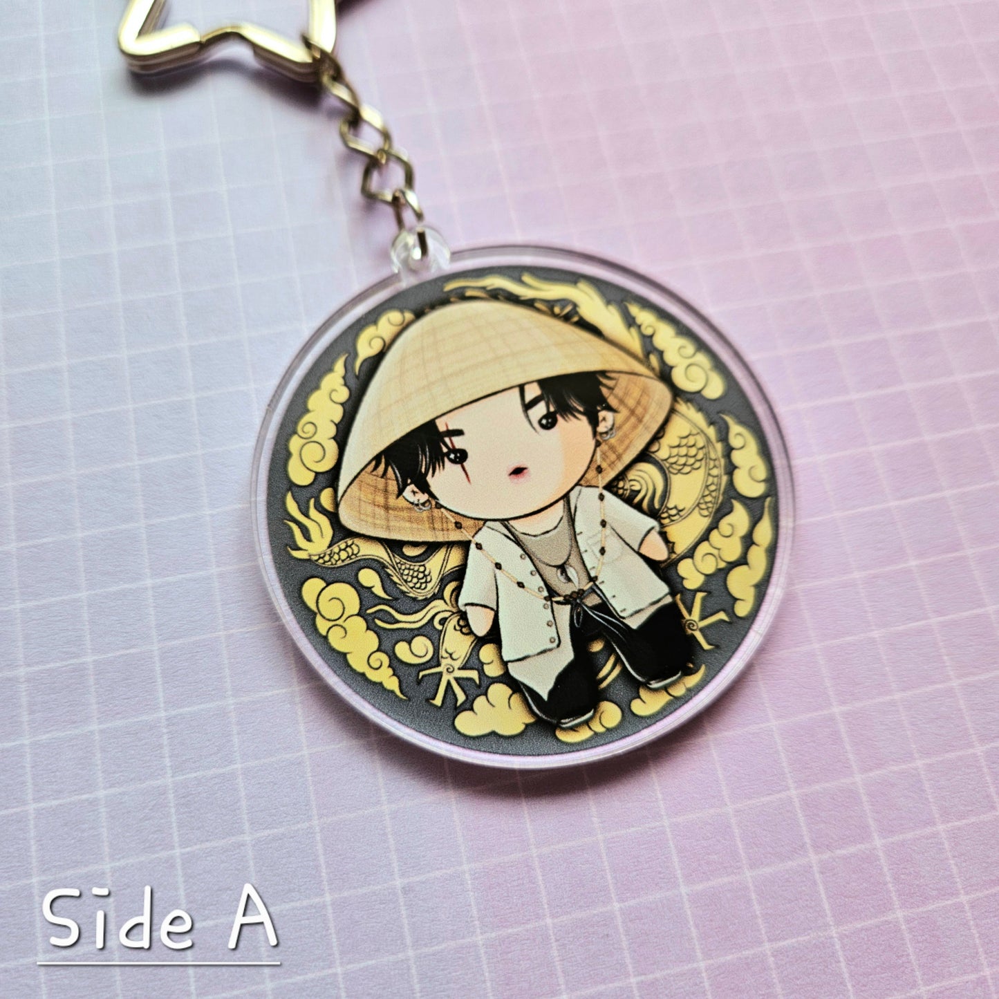 Eco Friendly Acrylic Double Sided 2 Inch Keychain - Daechwita Yoongi Suga Agust D