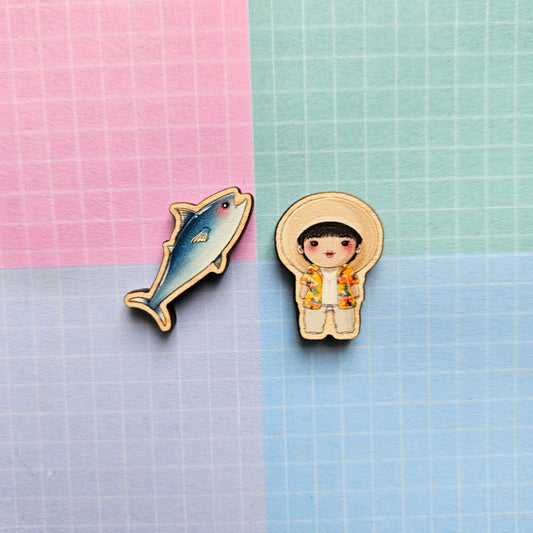 Eco Friendly Wooden 1 Inch Filler Pin - Super Tuna Jin