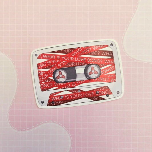 Glossy Small or Large Sticker - Love Song Cassette