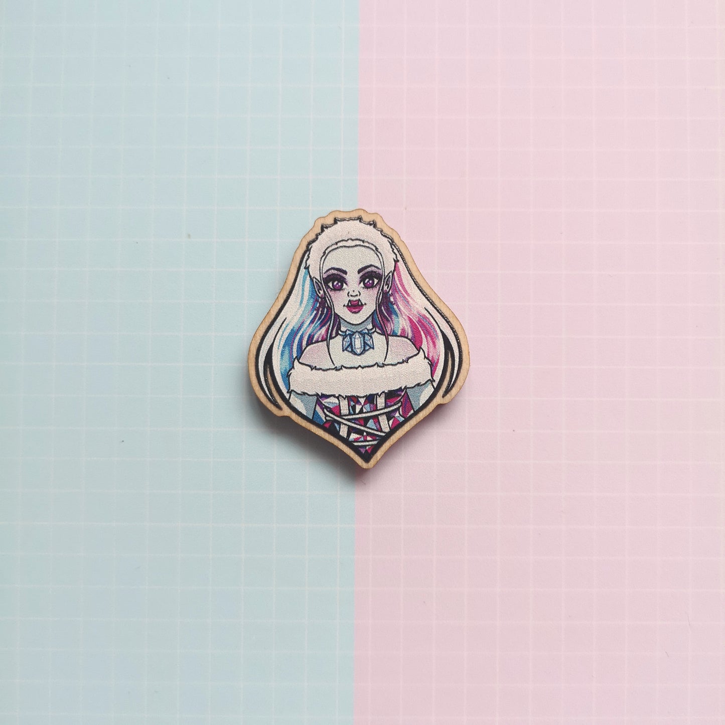 Eco Friendly Wooden 1.5 Inch Pin - Monster High Ghouls