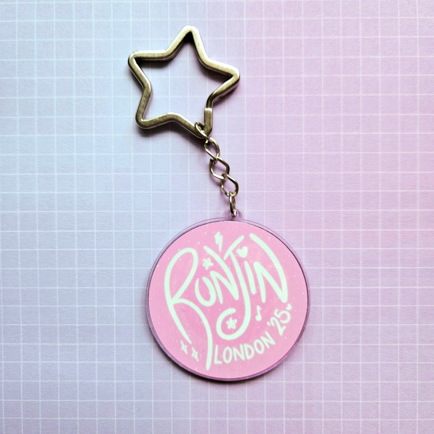 Eco Friendly Acrylic Double Sided 2 Inch Keychain - Run Seokjin London
