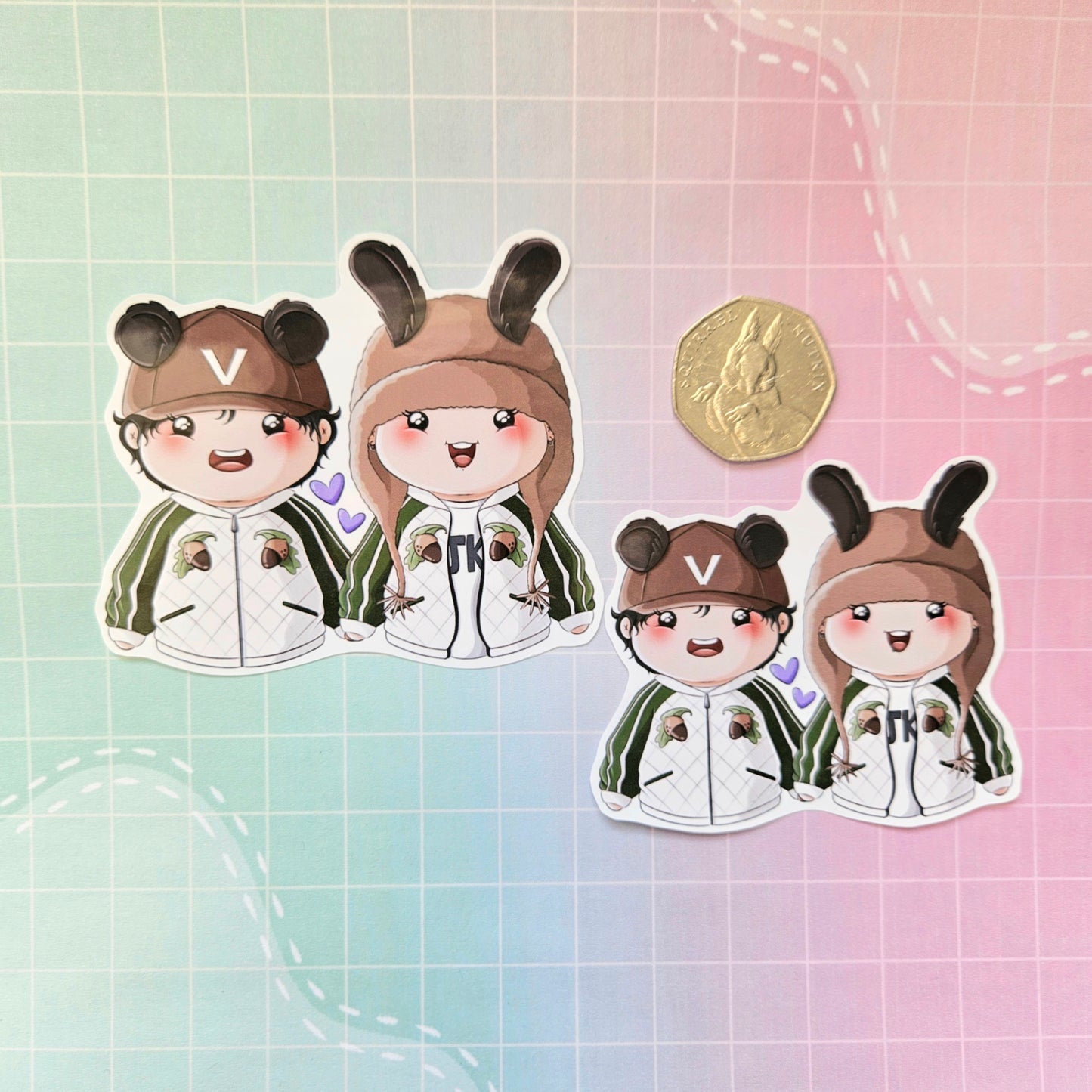 Glossy Small or Large Sticker - Hope Jacket Taekook