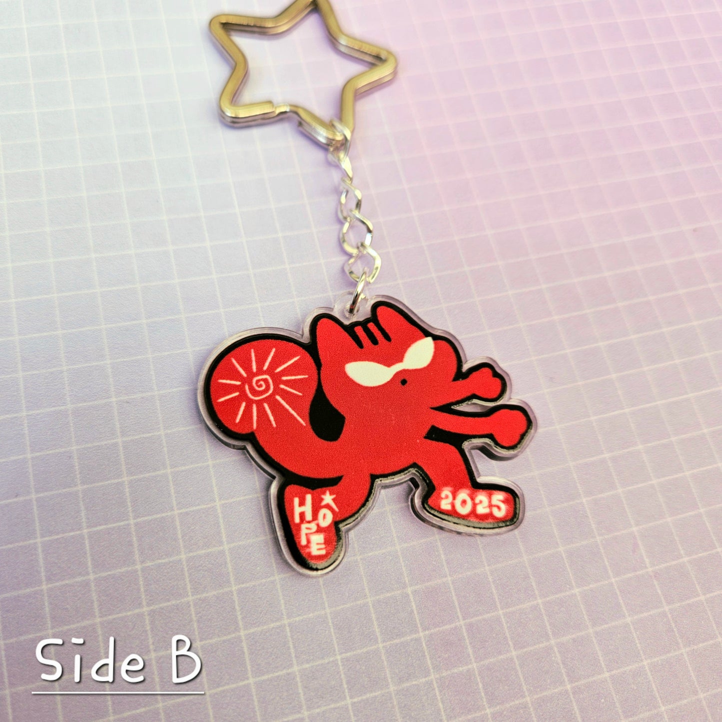 Eco Friendly Acrylic Double Sided 2 Inch Keychain - Hope on the Stage Squirrel