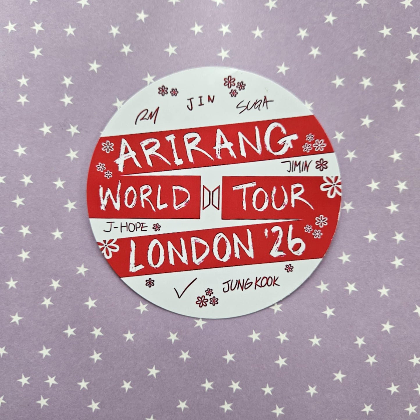 Glossy Small or Large Sticker - Arirang World Tour