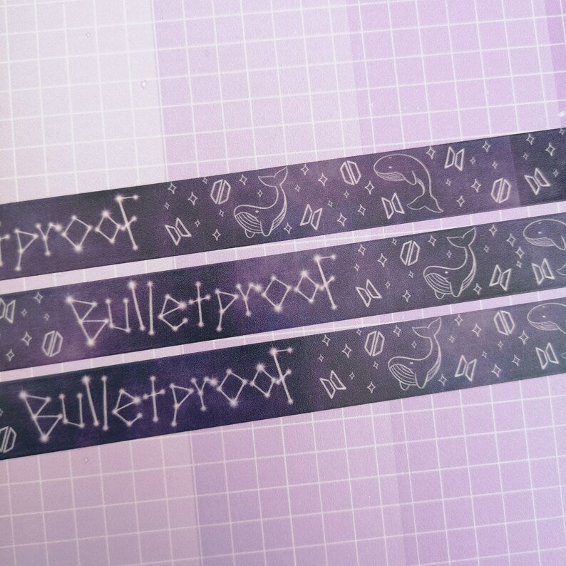 10m x 1.5cm Washi Tape - Bulletproof Galaxy