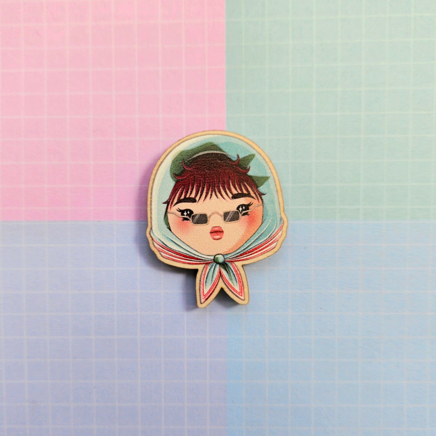 Eco Friendly Wooden 1.5 Inch Pin - G Dragon