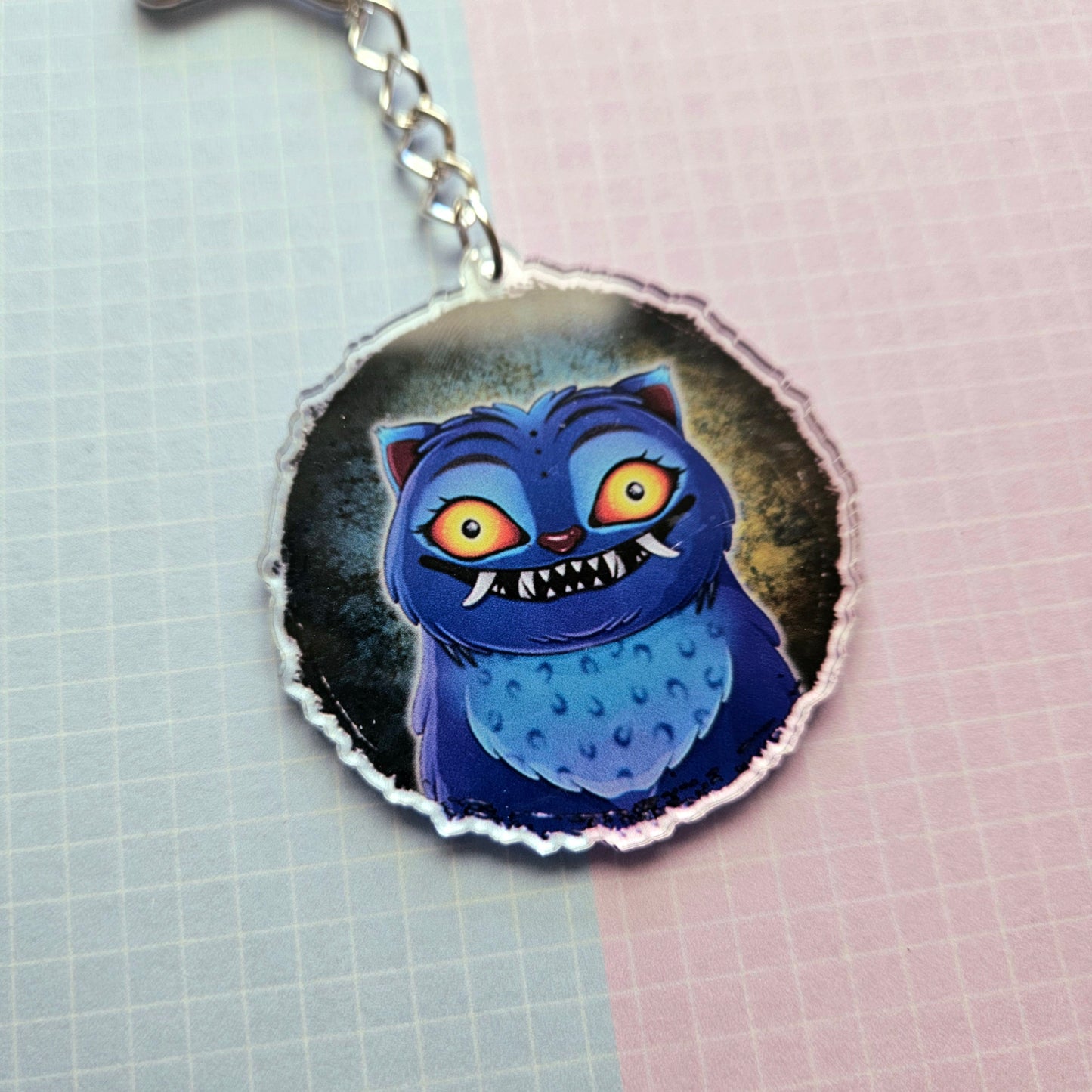 Eco Friendly Acrylic Double Sided 2 Inch Keychain - Sussie and Derpy