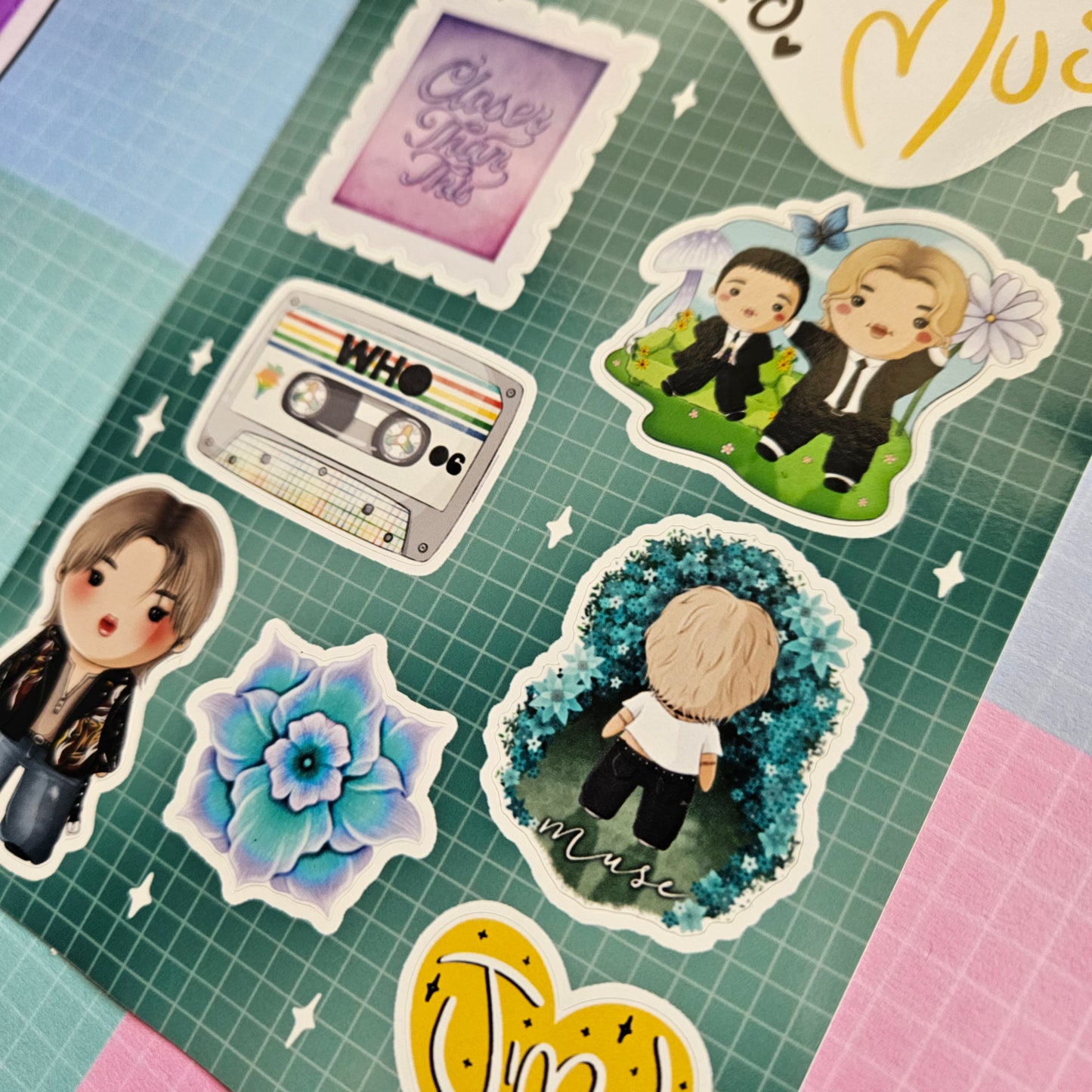 A6 Glossy Sticker Sheet - Jimin Muse