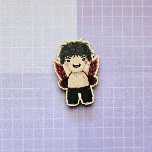 Eco Friendly Wooden 1.5 Inch Pin - Type 1 Taehyung