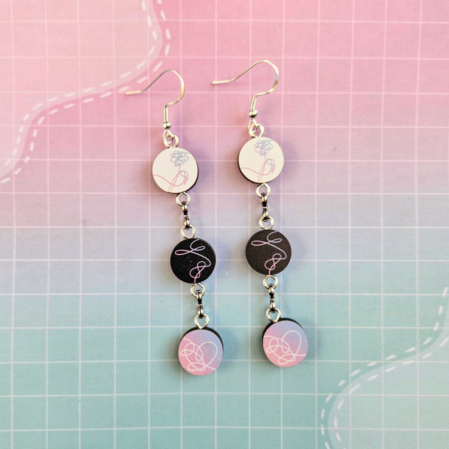 Eco Friendly Wooden Handmade Earrings- Love Yourself