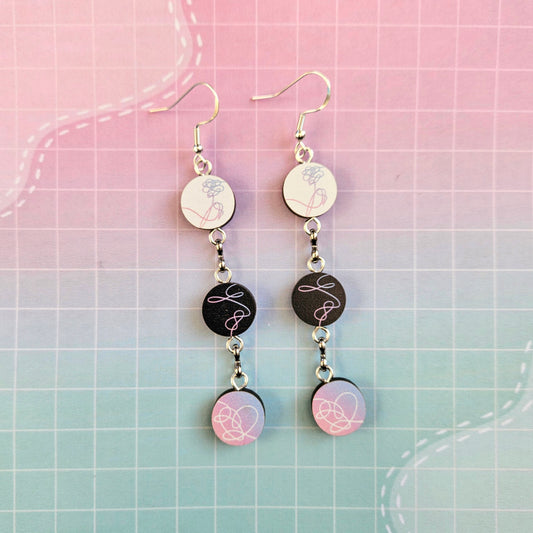 Eco Friendly Wooden Handmade Earrings- Love Yourself