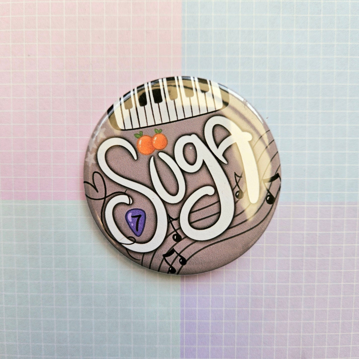 38mm Or 58mm Button Badge - BTS Aesthetic Member Names
