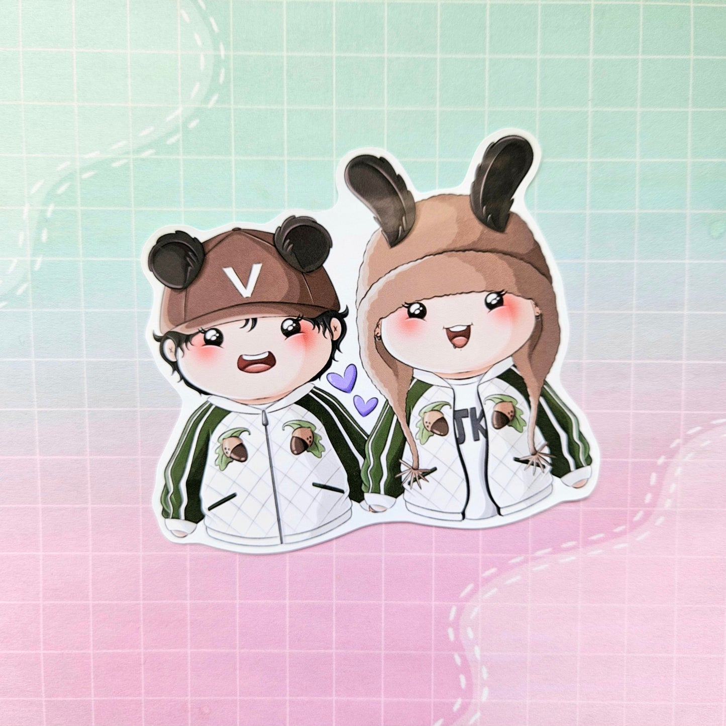 Glossy Small or Large Sticker - Hope Jacket Taekook