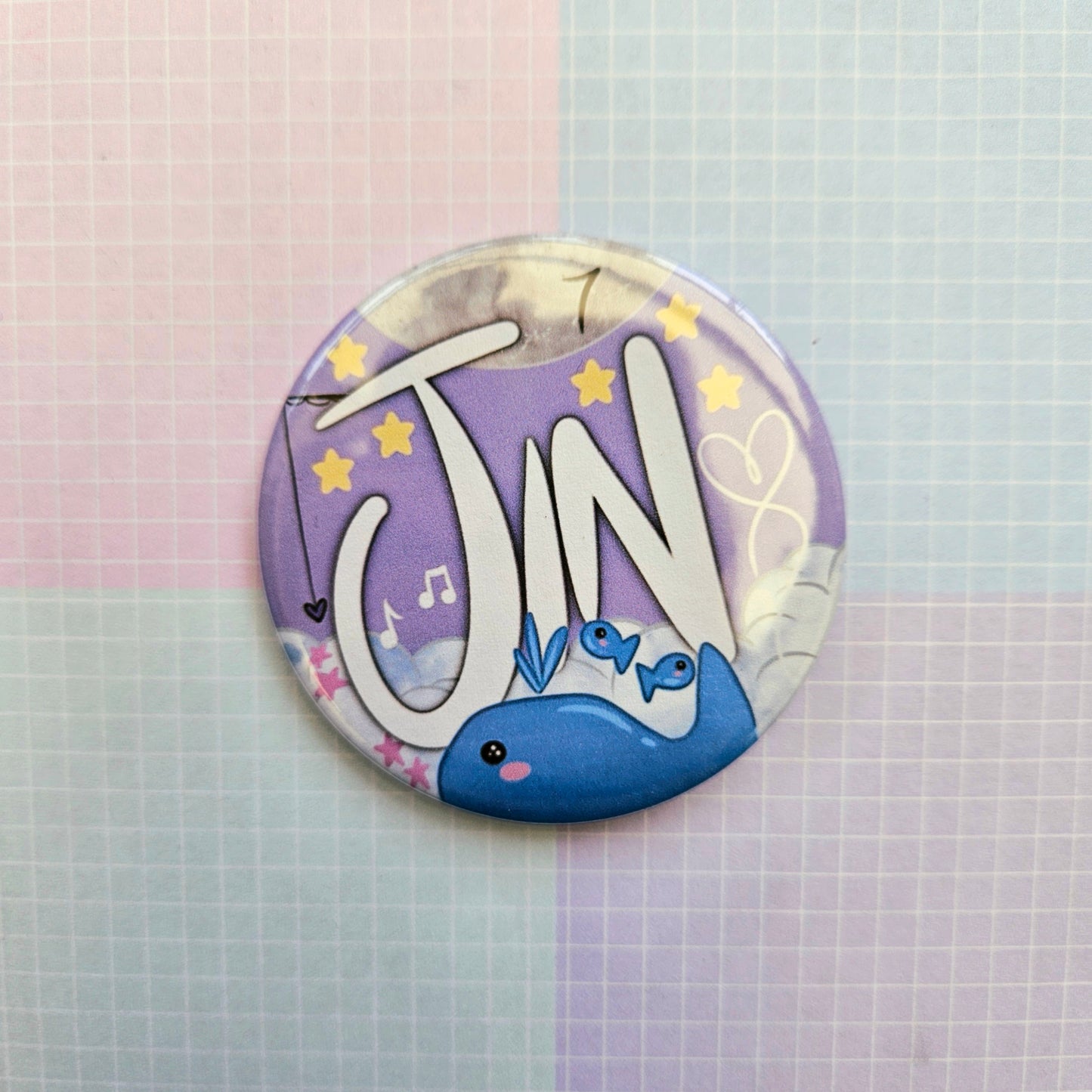38mm Or 58mm Button Badge - BTS Aesthetic Member Names