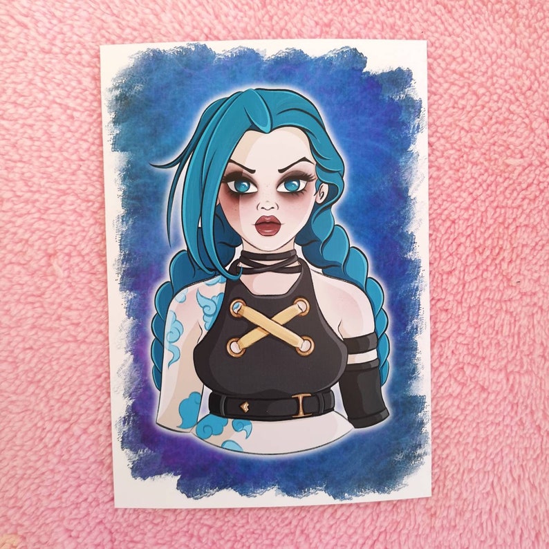 A5 Matte or Luster Heavyweight Paper Print - Jinx, Vi and Caitlyn