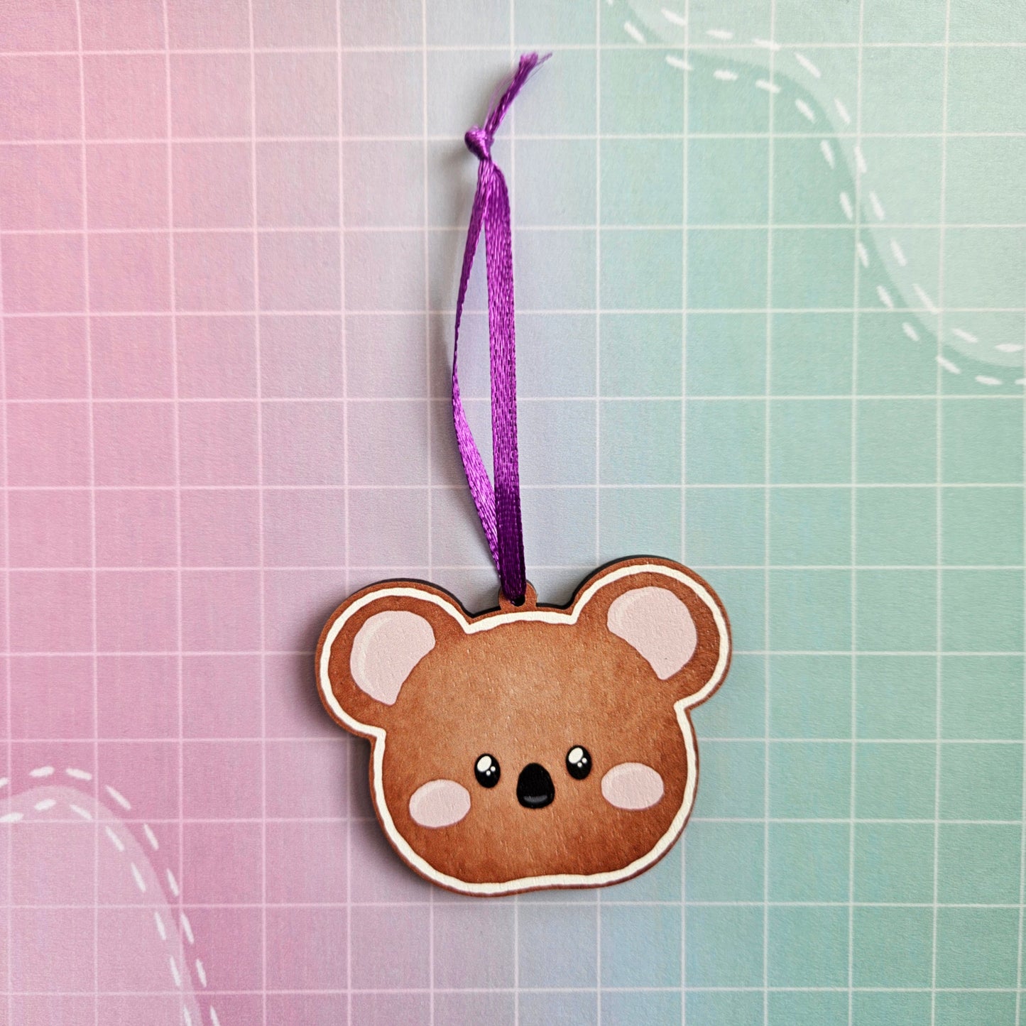 Eco Friendly Wooden 2.5 Inch Christmas Tree Decoration - BTS OT7 Gingerbread Cookies