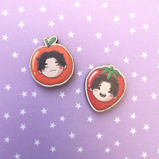 Eco Friendly Wooden 1 Inch Filler Pin - Strawberry Hobi and Tangerine Suga