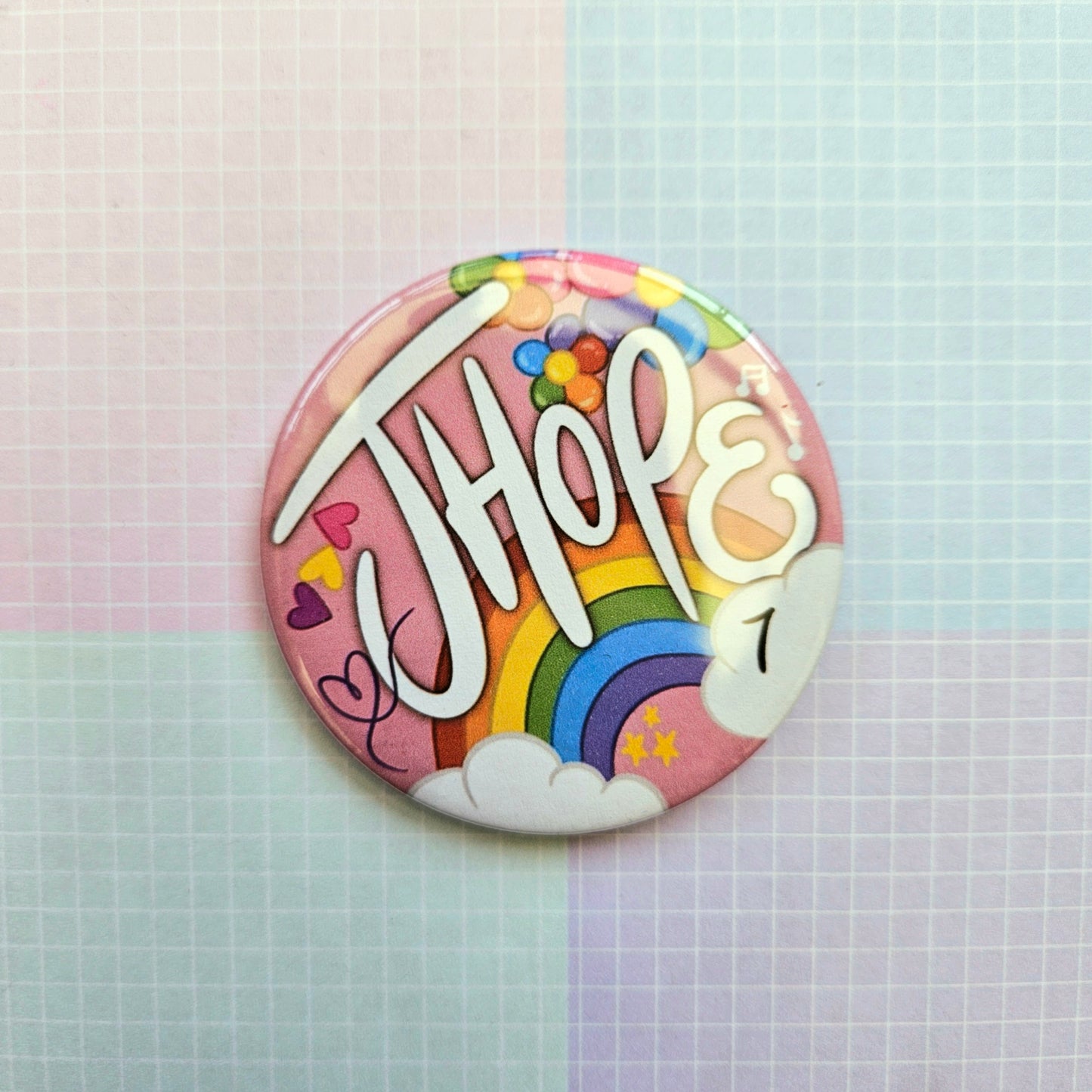 38mm Or 58mm Button Badge - BTS Aesthetic Member Names